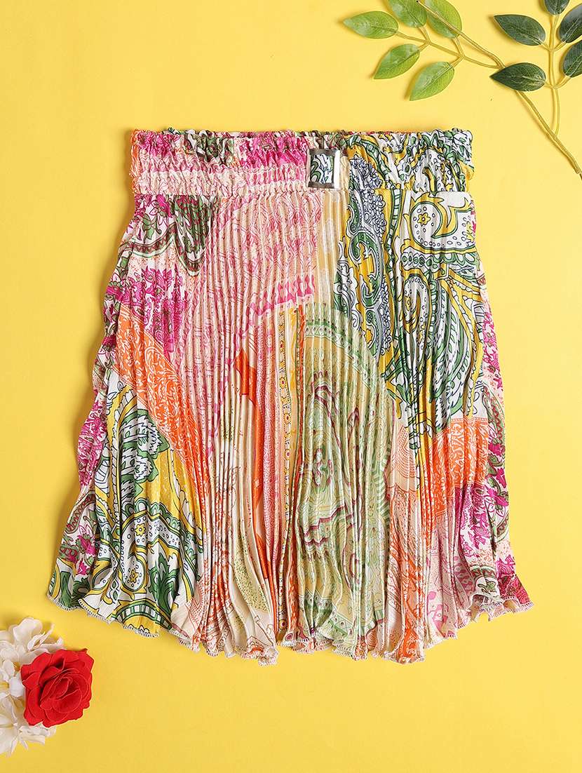girls printed high rise regular skirt - 22307387 -  Standard Image - 1