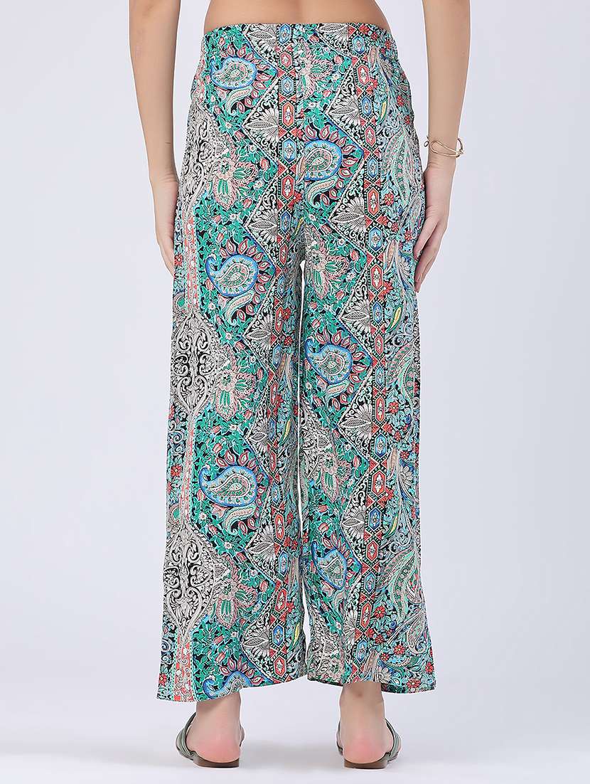 women printed mid rise straight trouser - 22307416 -  Standard Image - 4