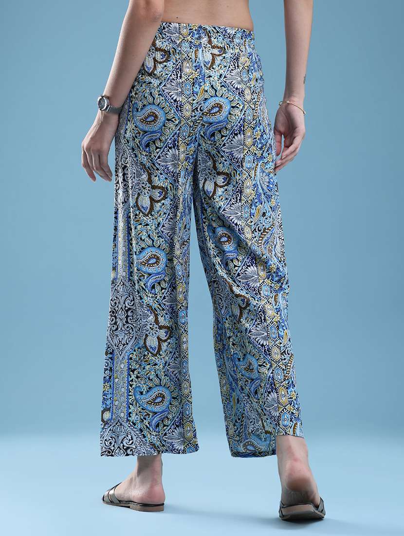 women printed mid rise straight trouser - 22307418 -  Standard Image - 4