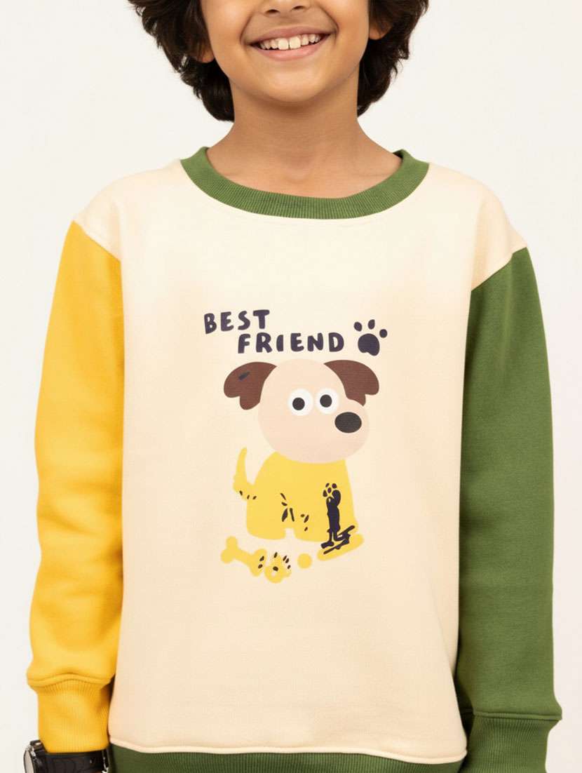 boys color blocked long sleeve sweatshirt - 22307542 -  Standard Image - 1