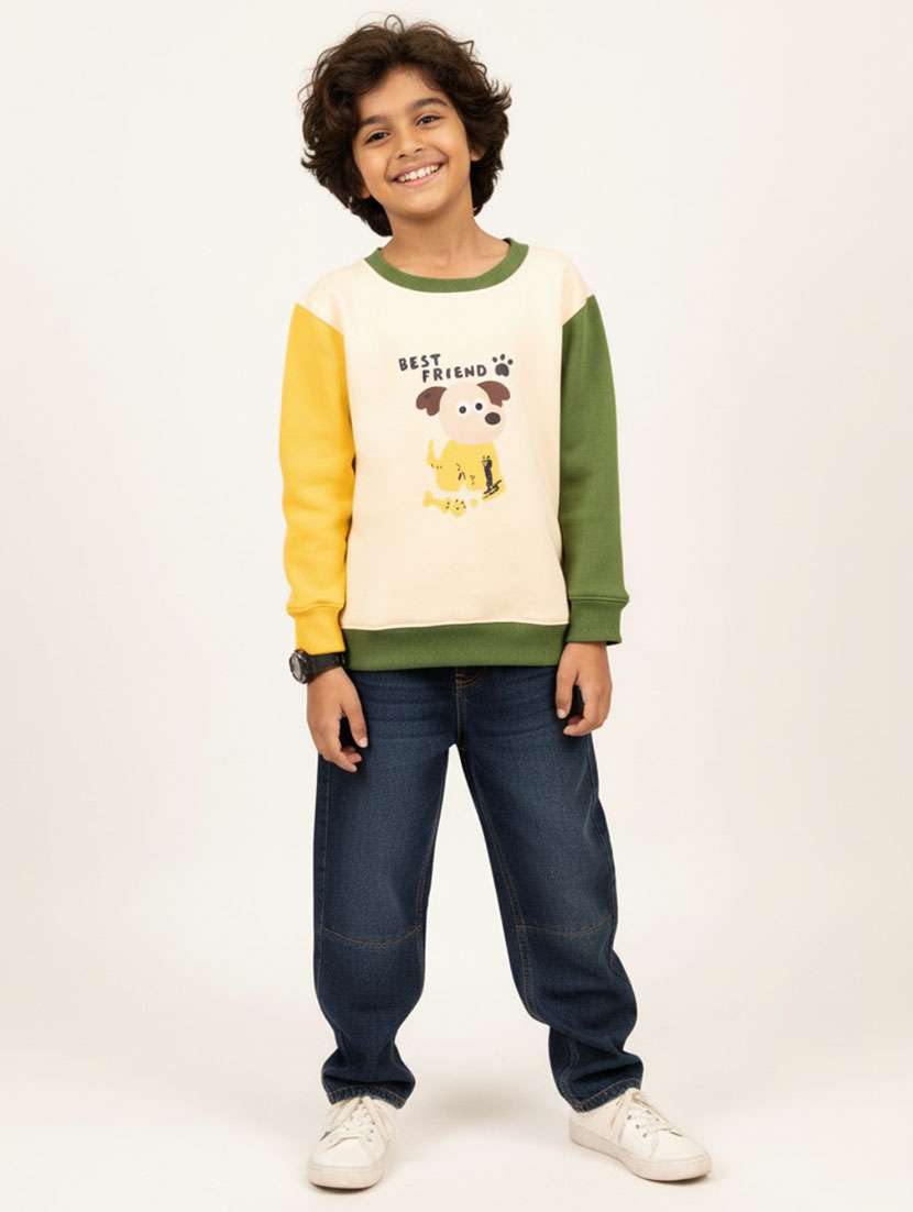 boys color blocked long sleeve sweatshirt - 22307542 -  Standard Image - 4