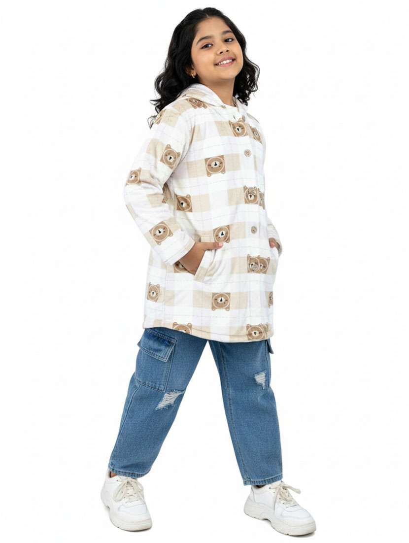girls printed long sleeve hooded sweatshirt - 22307546 -  Standard Image - 4