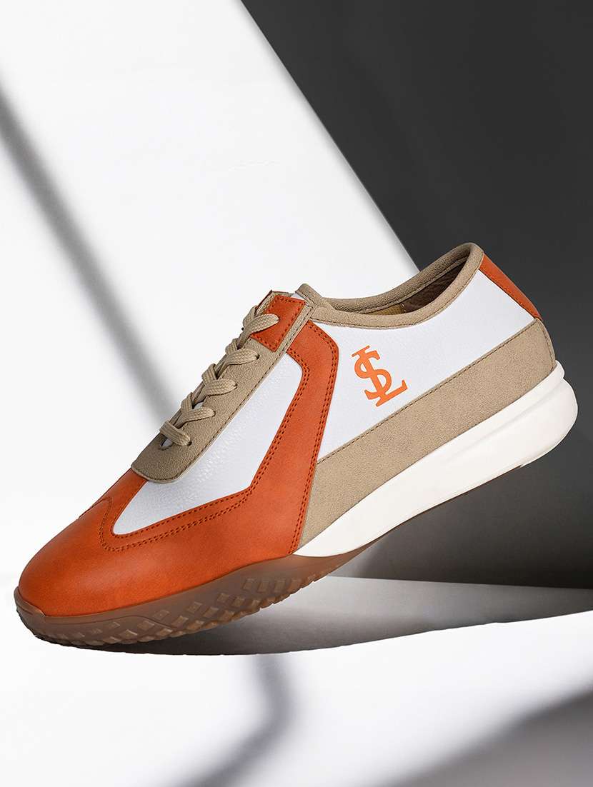 men color block lace up sneaker
