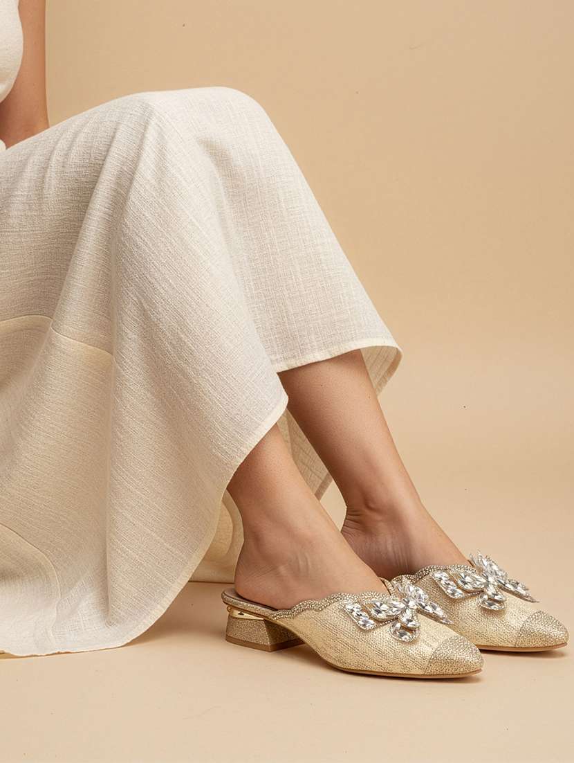 women embellished slip on mules - 22307566 -  Standard Image - 1