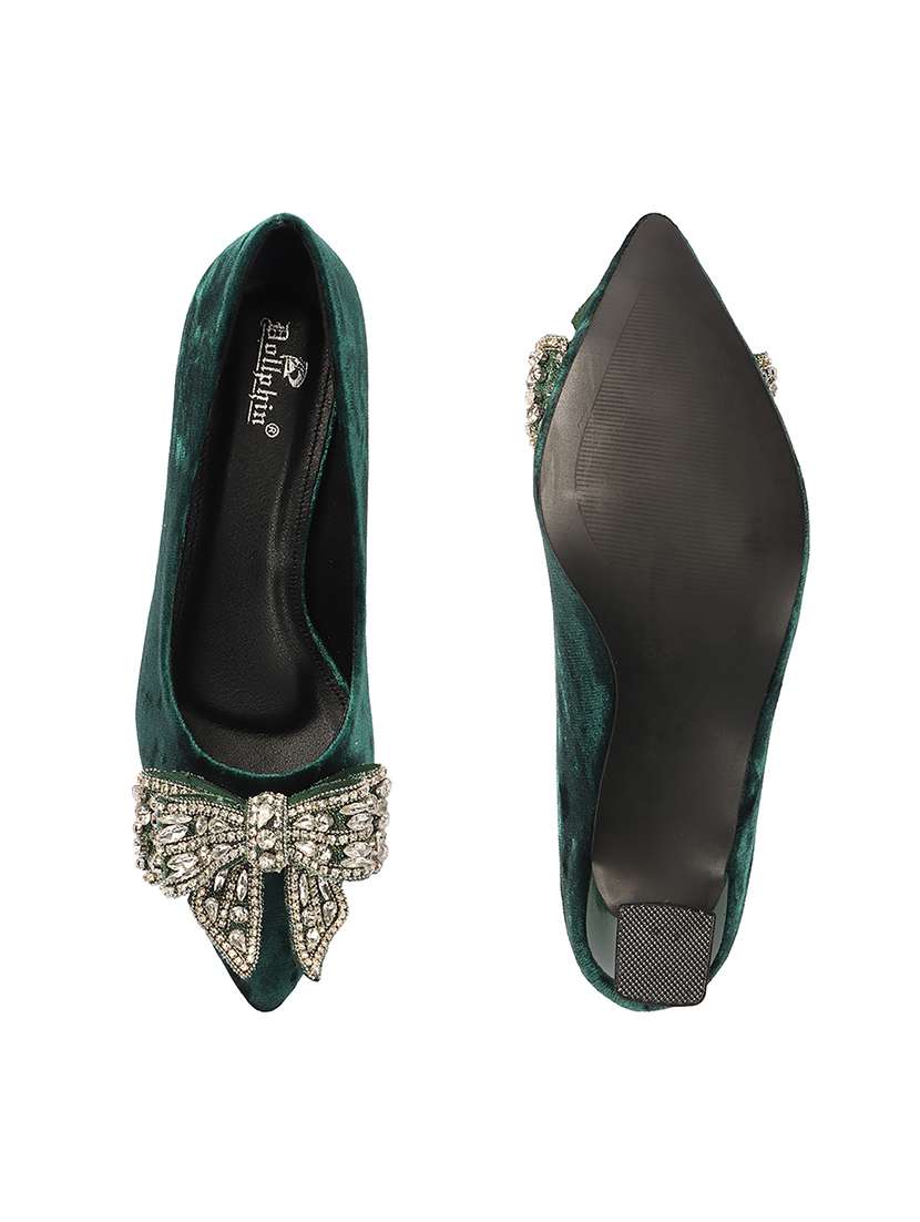 women embellished slip on pump - 22307582 -  Standard Image - 4