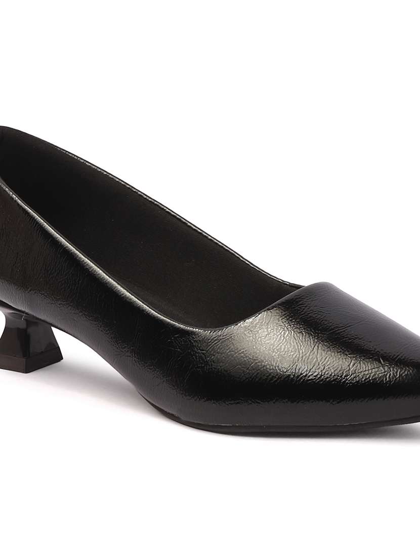 women black solid slip on pump - 22307584 -  Standard Image - 4