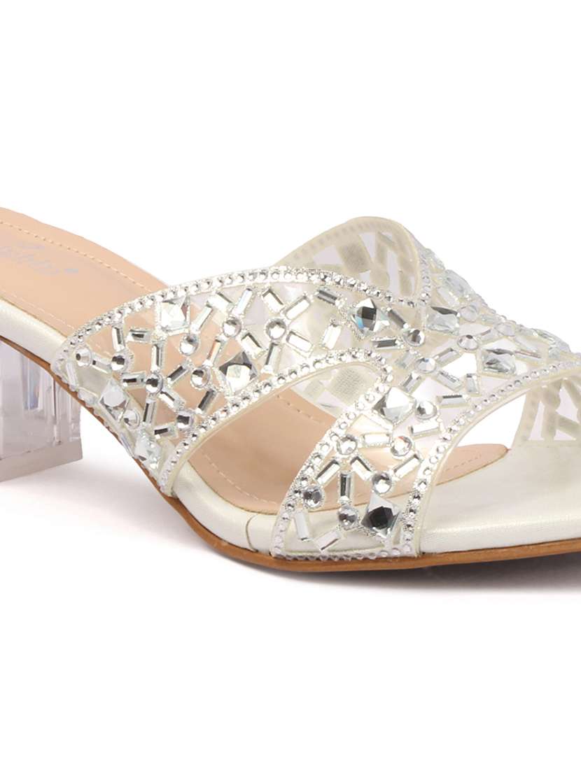 women embellished slip on sandal - 22307586 -  Standard Image - 4