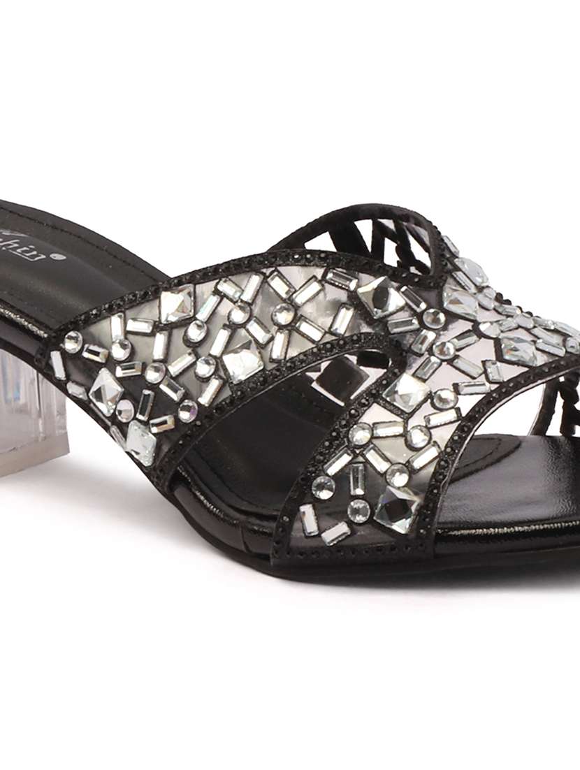 women embellished slip on sandal - 22307588 -  Standard Image - 4