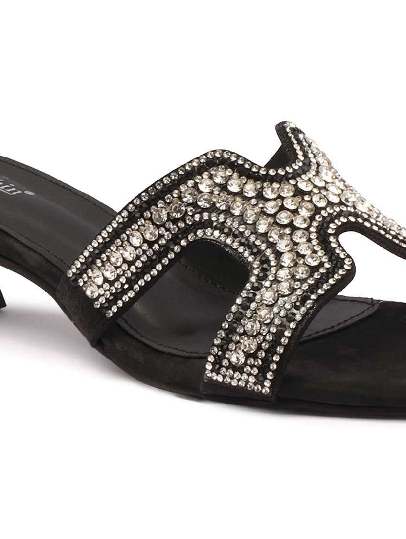 women embellished slip on sandal - 22307591 -  Standard Image - 4