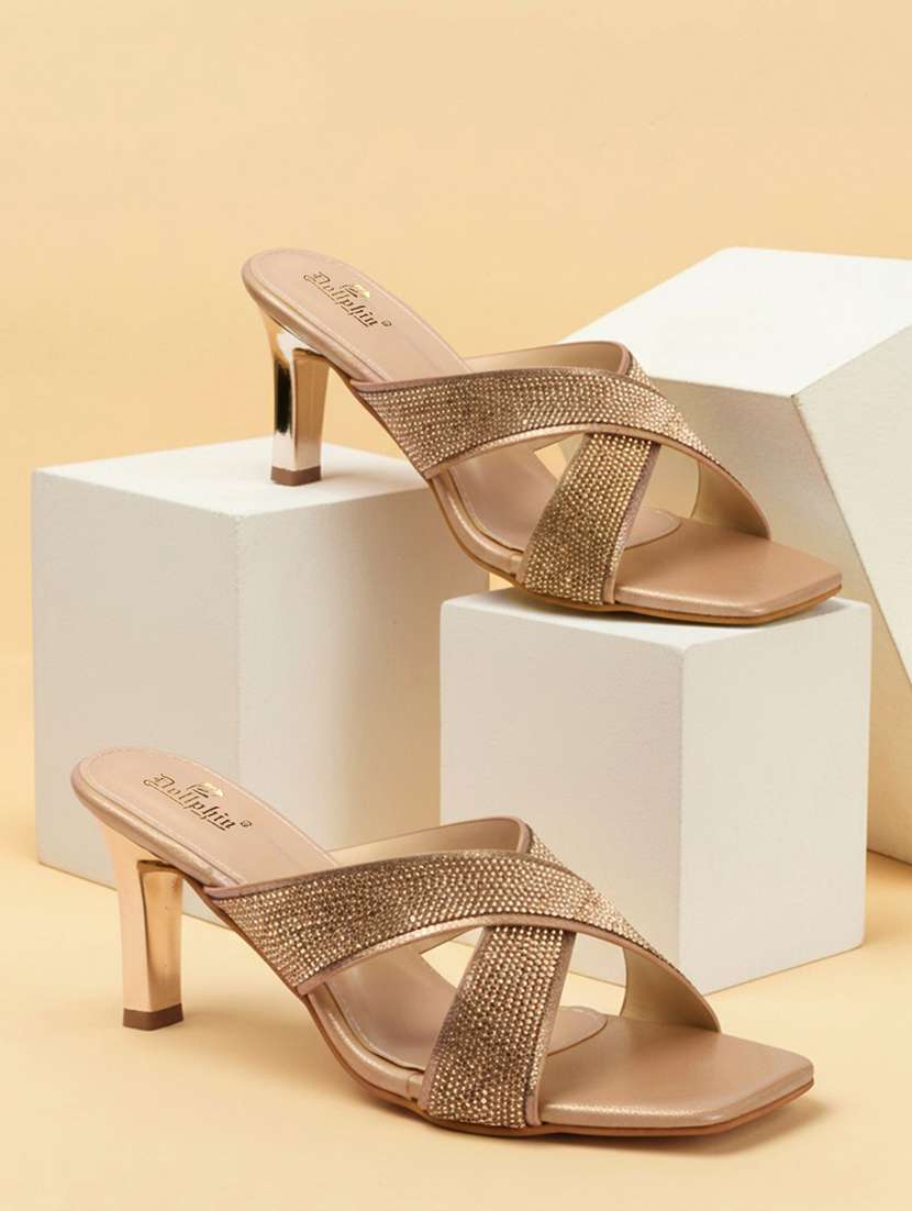 women embellished slip on sandal