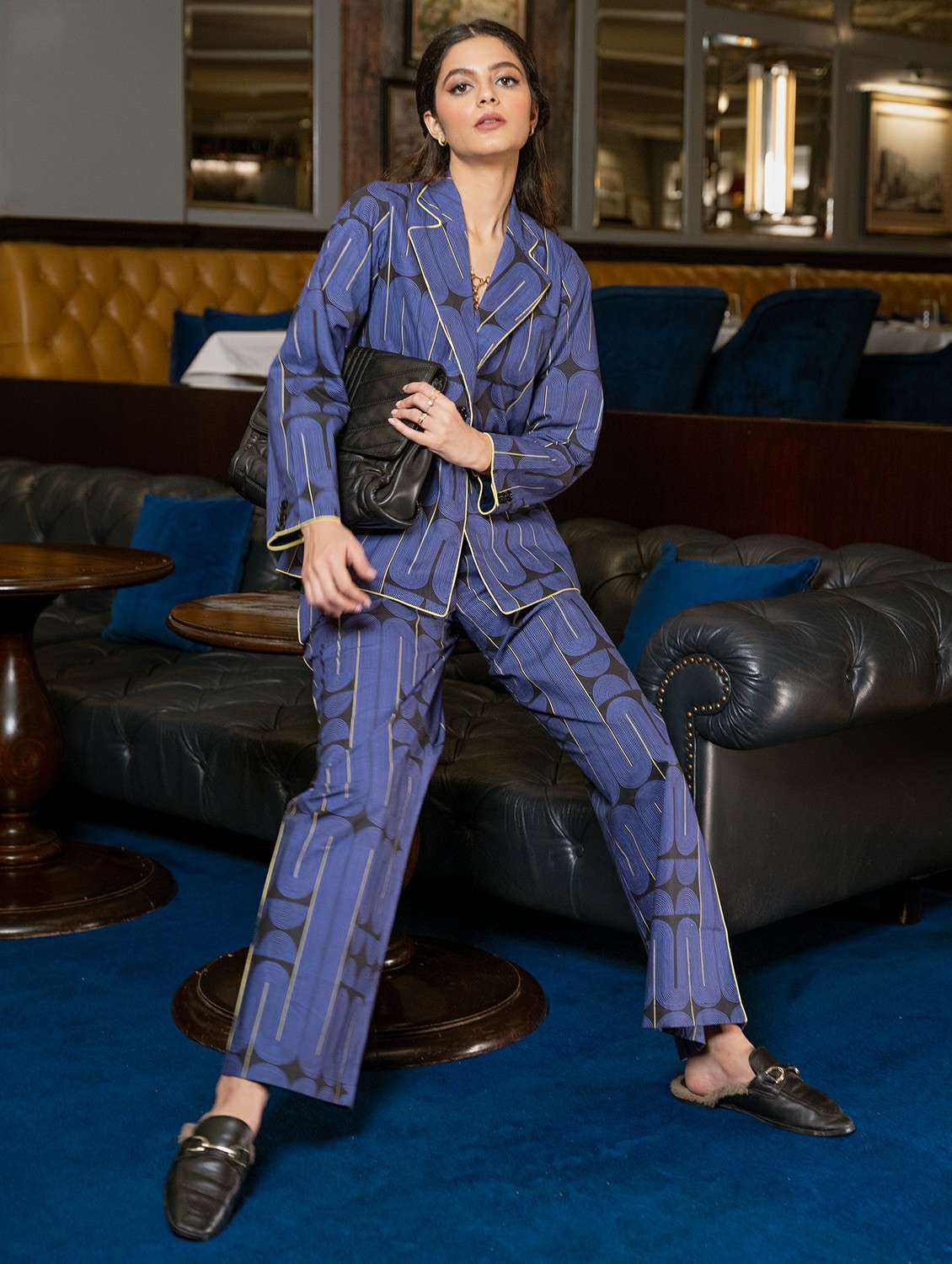 Women Printed Blazer And Trouser Co-ord Set - 22307655 -  Standard Image - 1