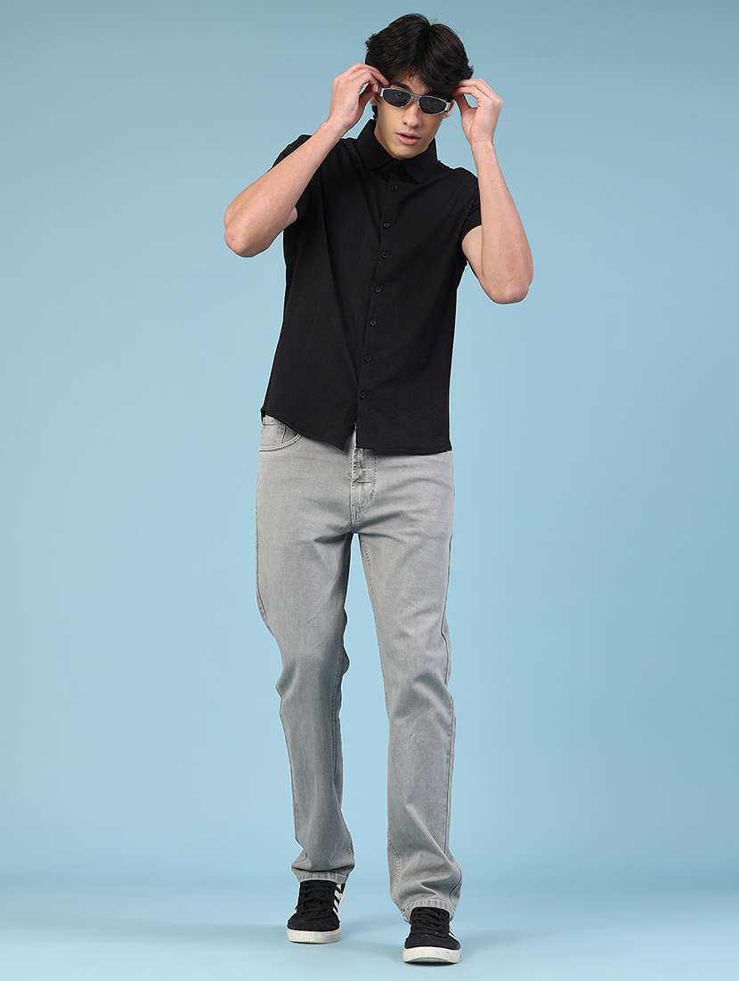 Grey Cotton Jeans - 22309945 -  Standard Image - 4