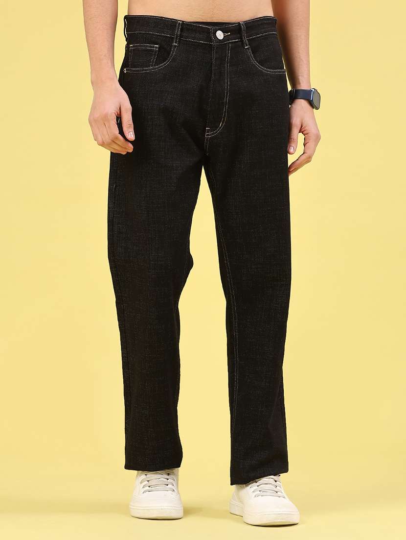 black cotton jeans