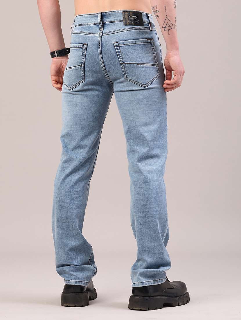 Men Washed Mid Rise Full Length Straight Jeans - 22309955 -  Standard Image - 4