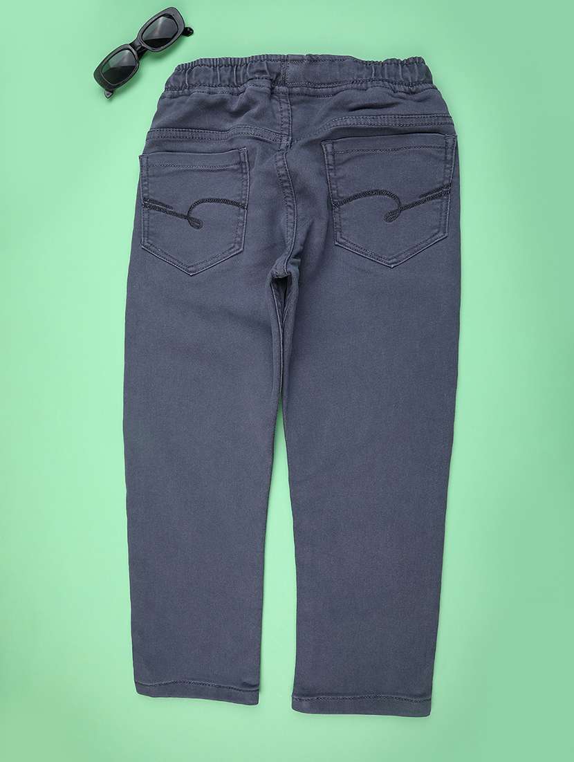 Boys Solid Mid Rise Slim Fit Jeans - 22310037 -  Standard Image - 1