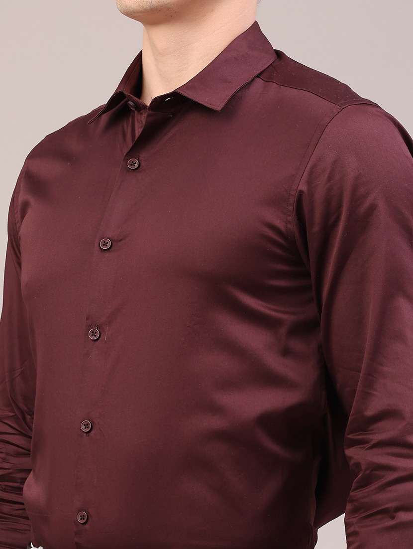 men solid long sleeve slim fit formal shirt - 22310092 -  Standard Image - 1