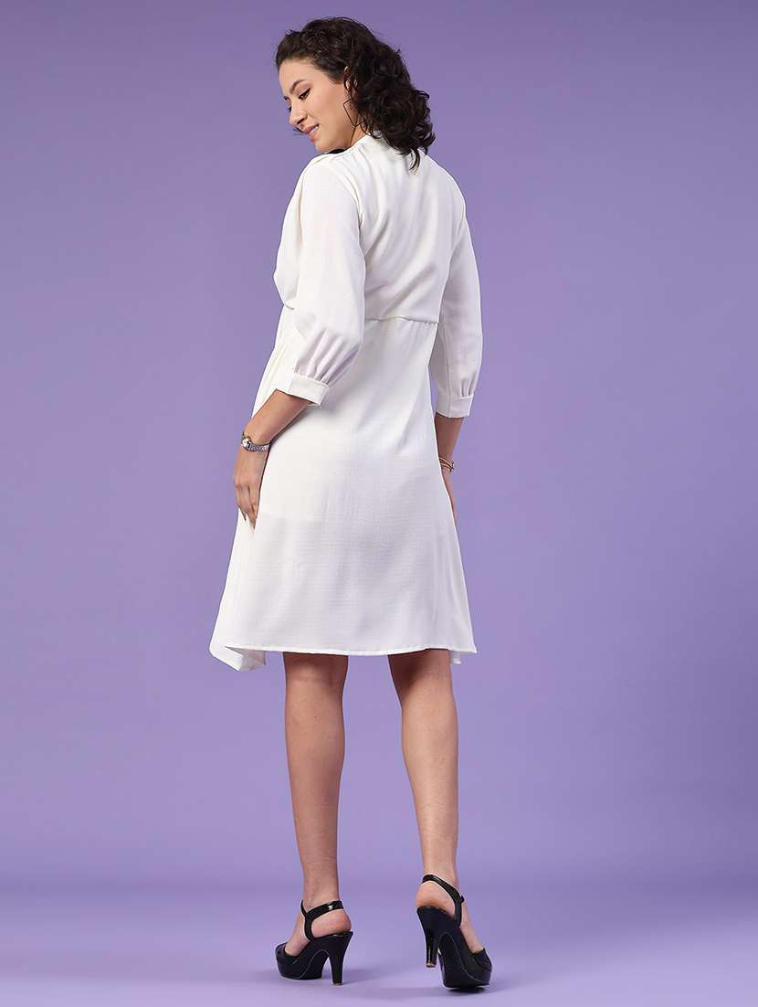 women solid long sleeve dress - 22310267 -  Standard Image - 4