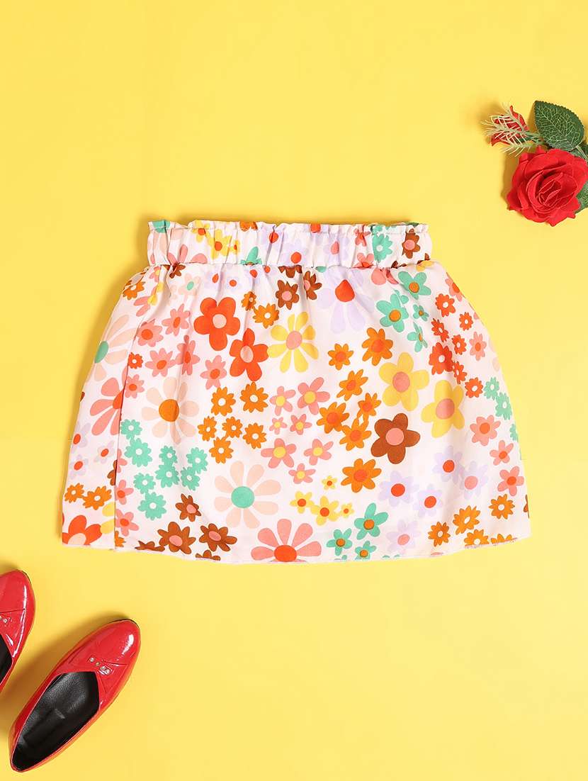 multi colored polyester flared skirt - 22310378 -  Standard Image - 1