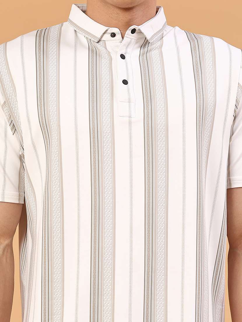 men striped short sleeve regular fit polo t-shirt - 22310397 -  Standard Image - 1