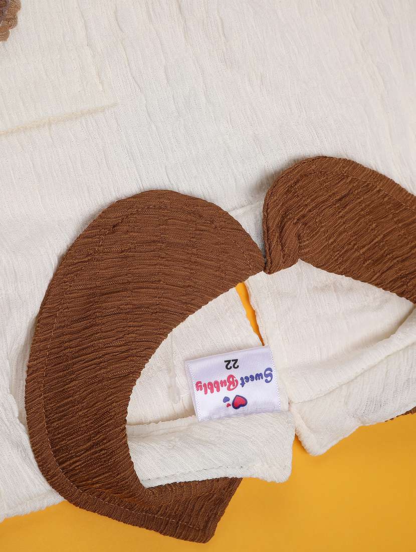 brown cotton combo infant twin set - 22310424 -  Standard Image - 4