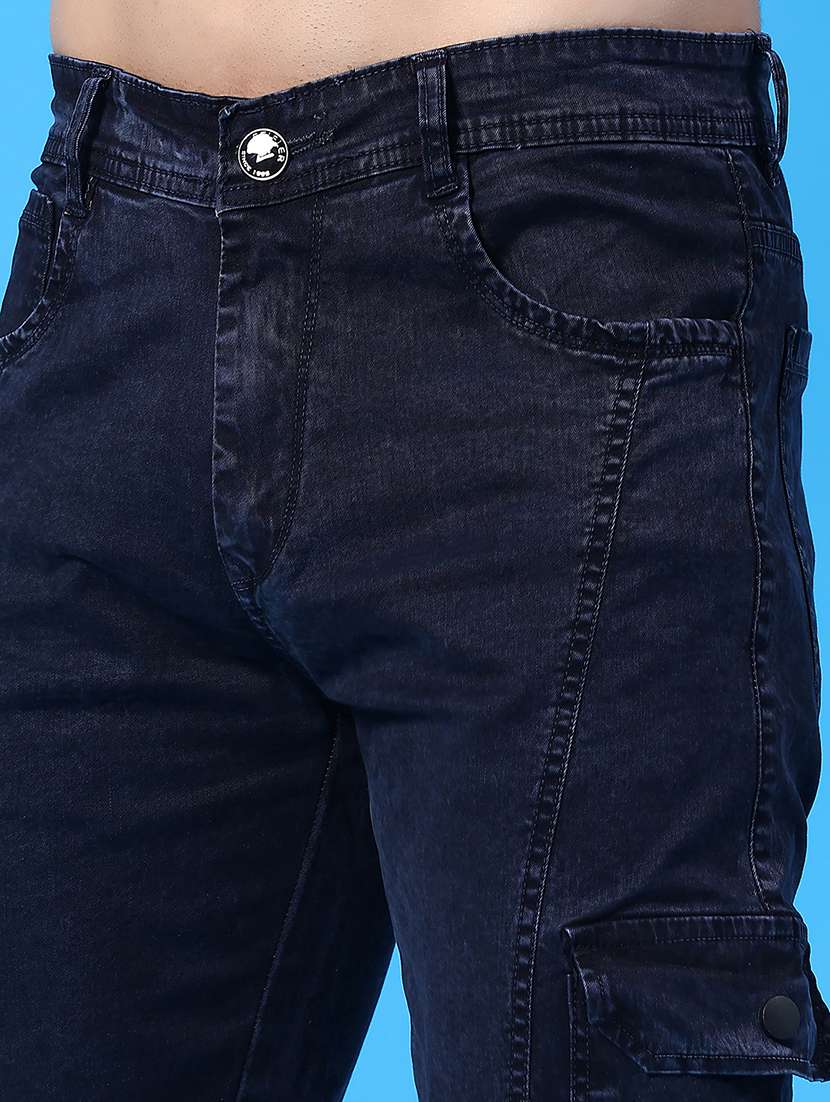 men solid mid rise regular fit cargo  - 22310447 -  Standard Image - 1