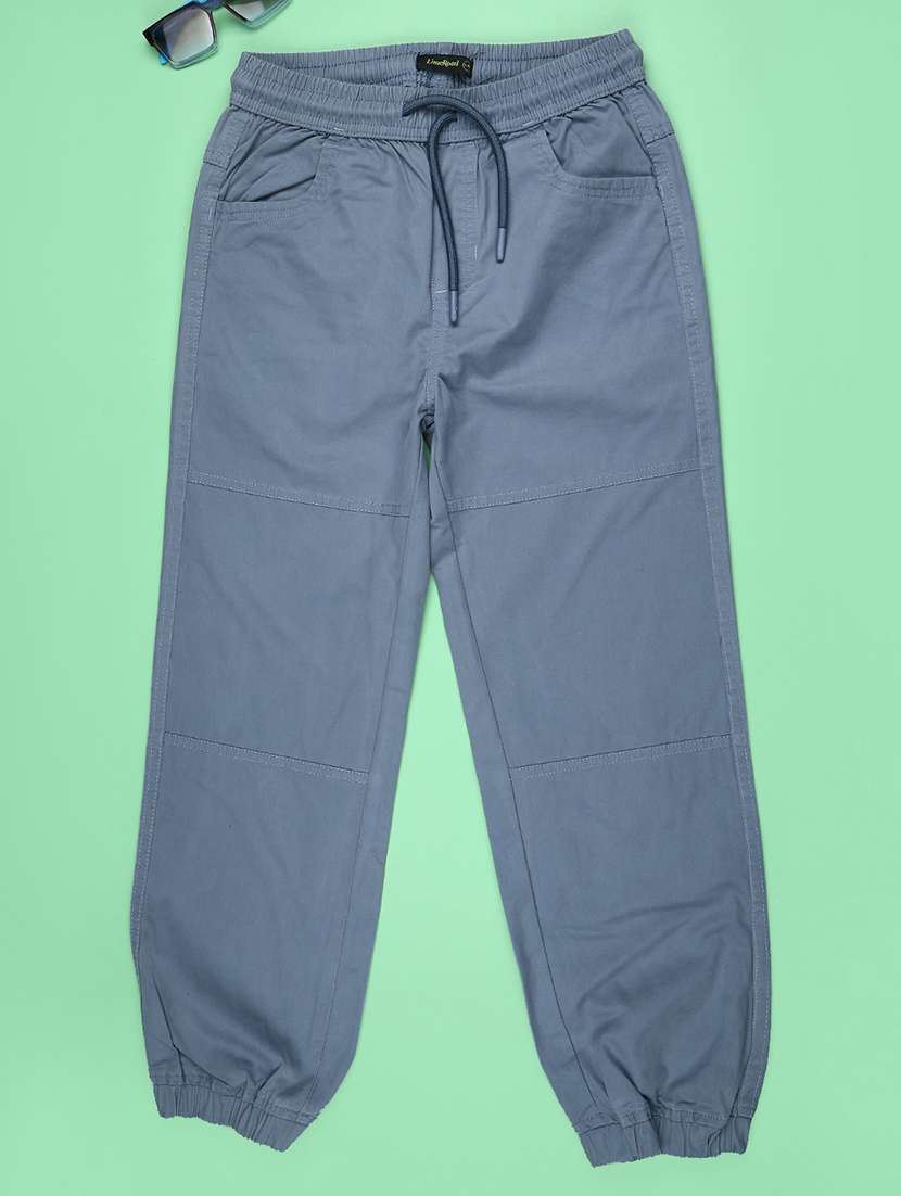 grey poly cotton plain jogger - 22310468 -  Standard Image - 1