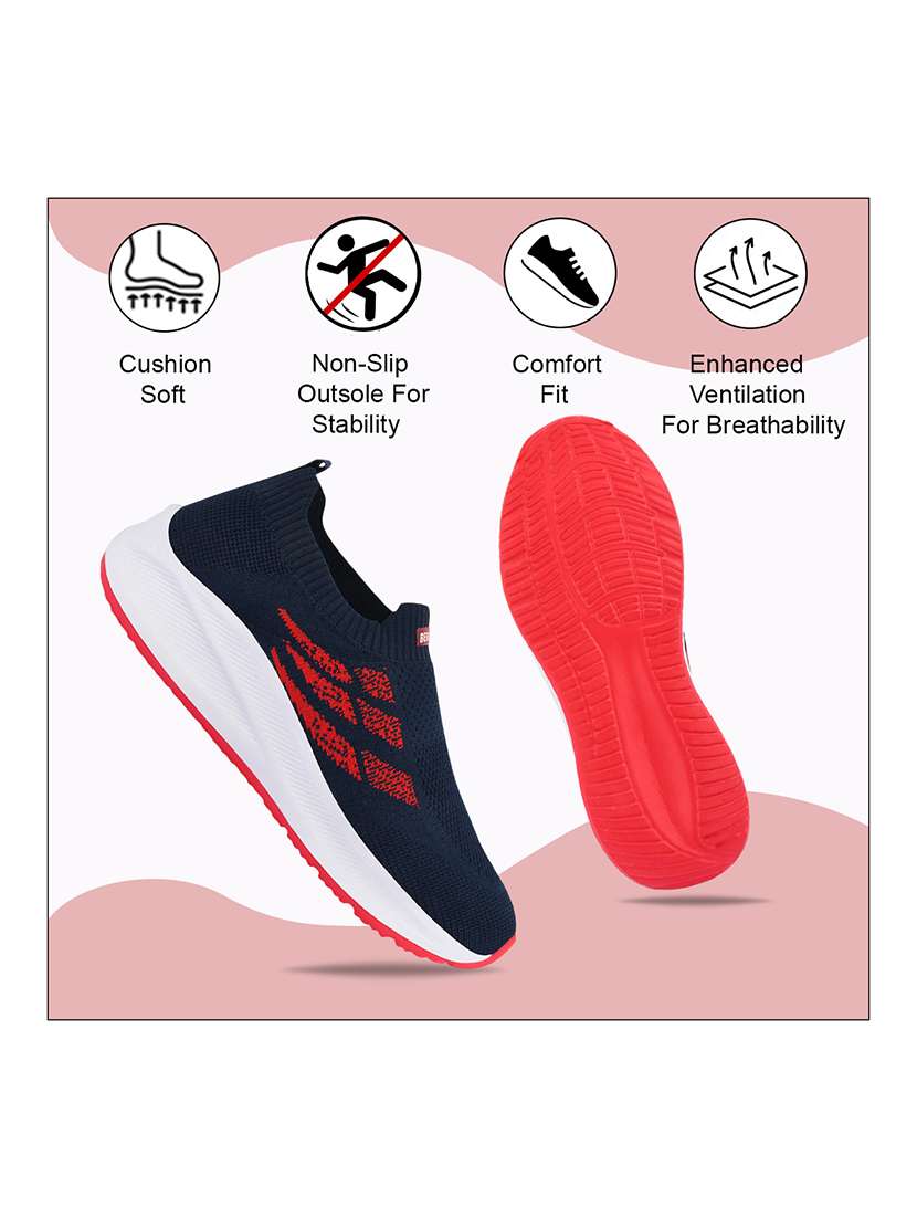 men navy blue slip on sport shoe - 22310472 -  Standard Image - 4