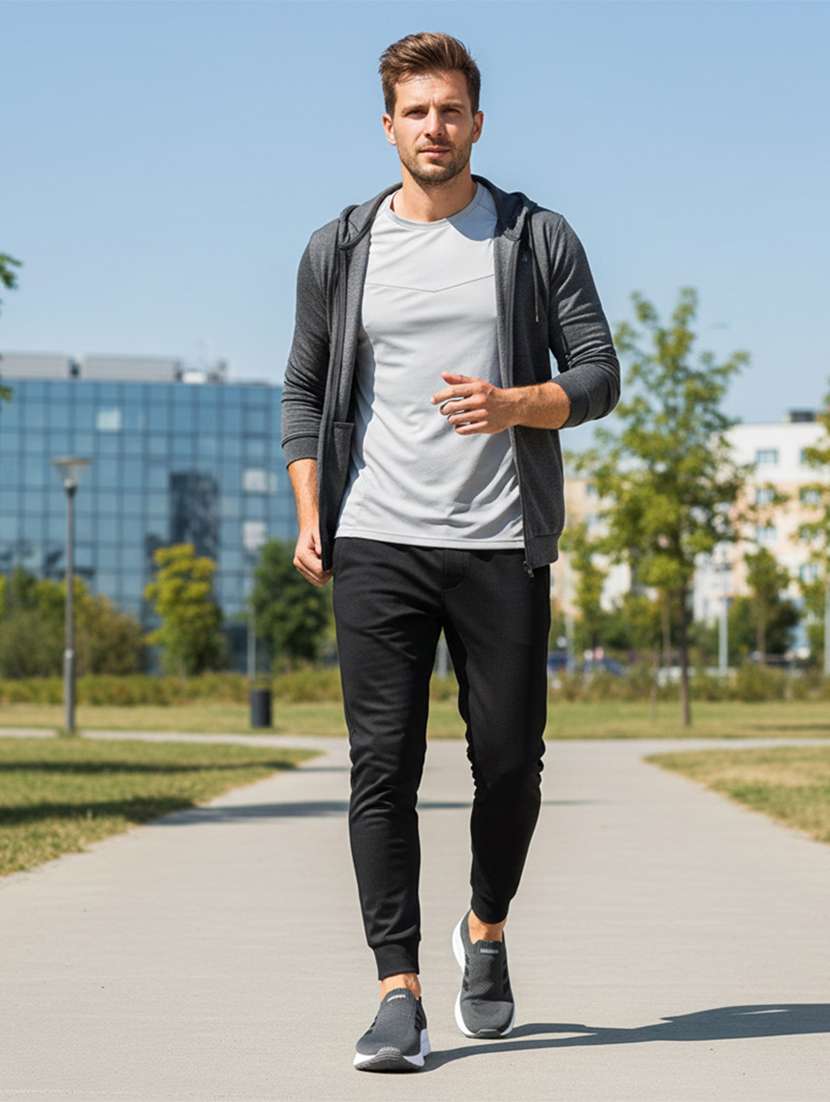 men grey slip on sport shoe - 22310473 -  Standard Image - 1