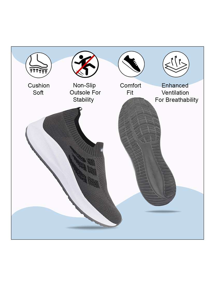 men grey slip on sport shoe - 22310473 -  Standard Image - 4