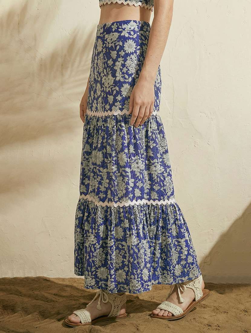 women printed top and skirt co-ord set - 22310514 -  Standard Image - 4
