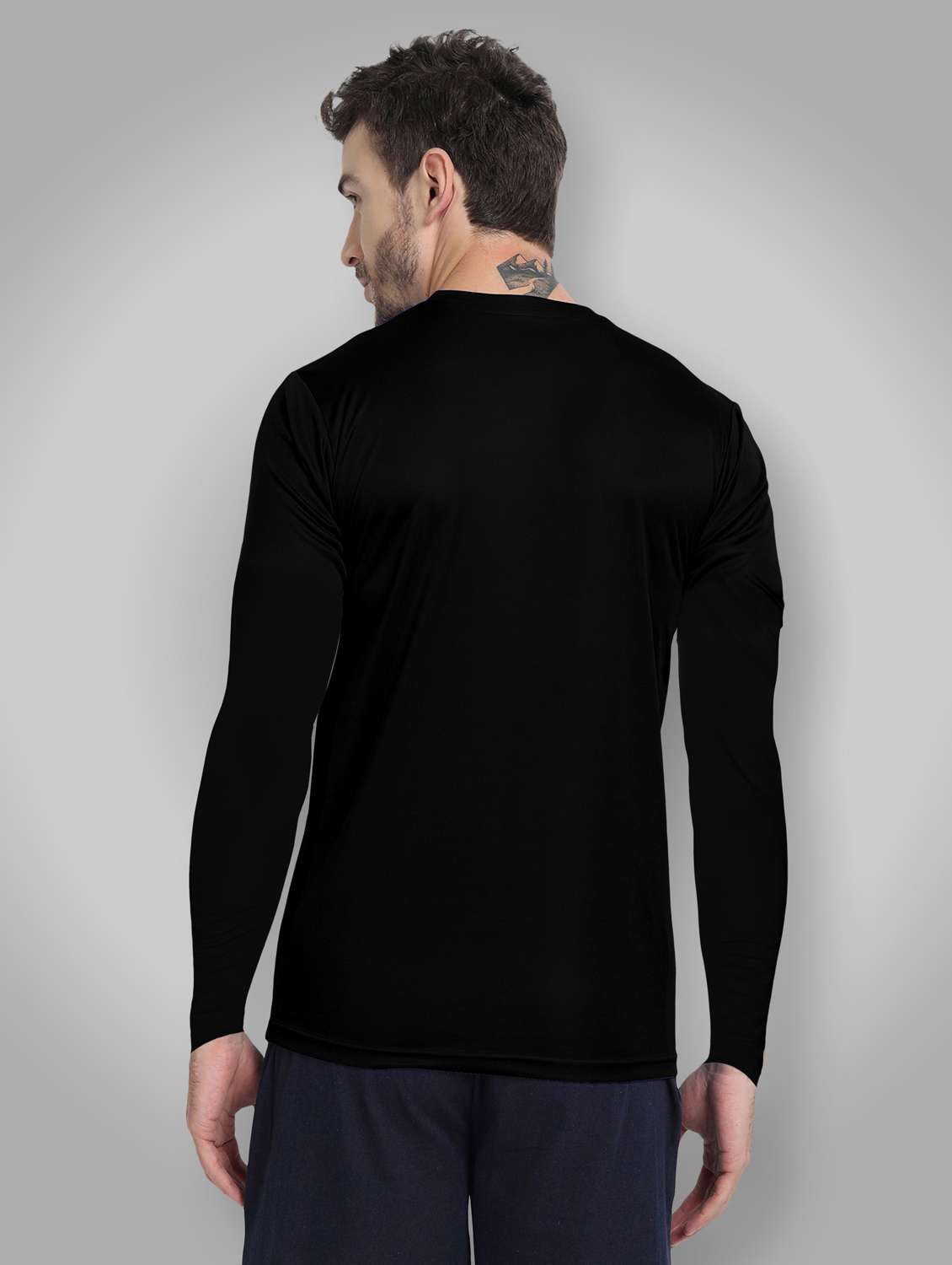 men pack of 4 solid long sleeve t-shirt - 22310708 -  Standard Image - 4