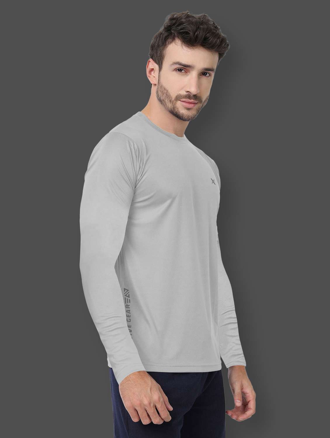 men solid long sleeve dry fit t-shirt - 22310712 -  Standard Image - 1