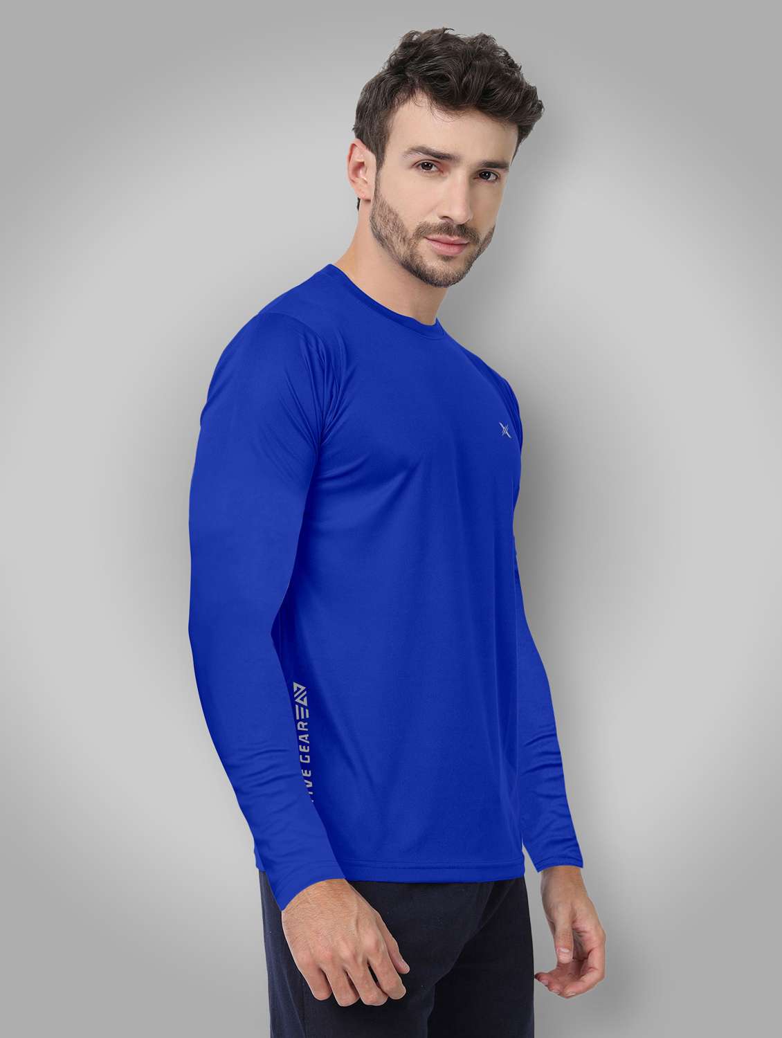 men solid long sleeve dry fit t-shirt - 22310713 -  Standard Image - 1