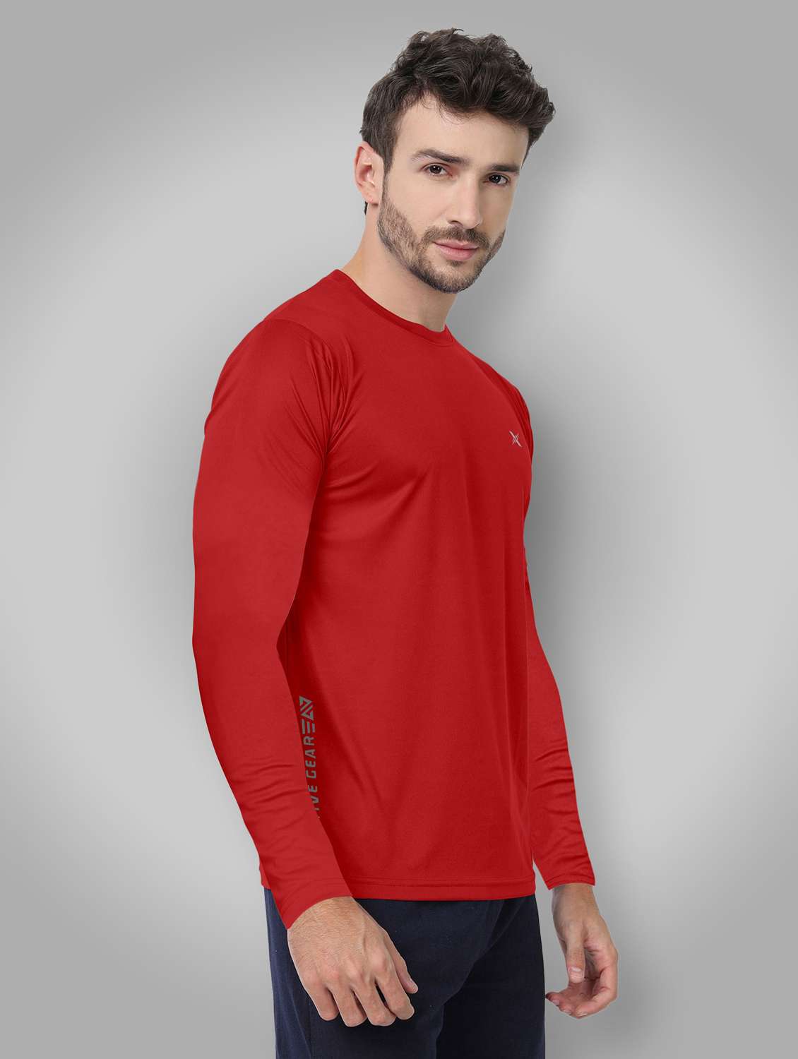 men solid long sleeve dry fit t-shirt - 22310715 -  Standard Image - 1