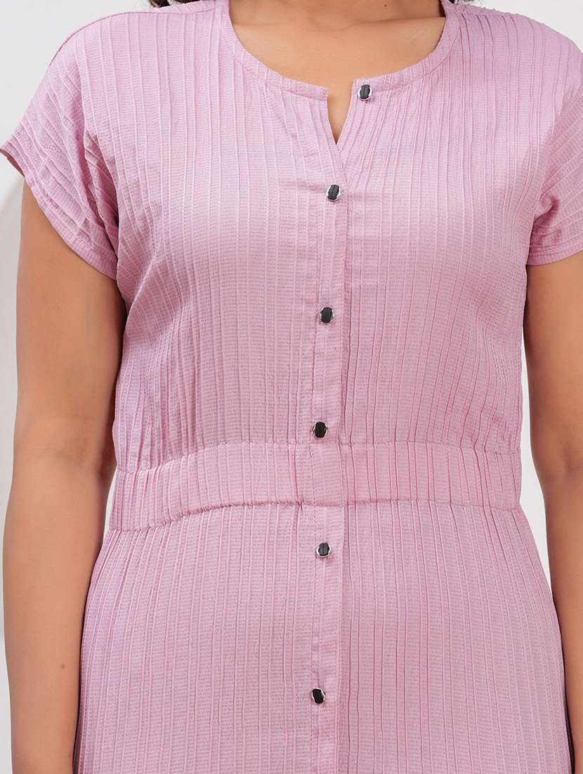 women self design short sleeve a-line dress - 22310947 -  Standard Image - 4