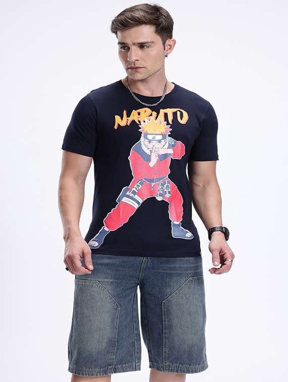 Men Front Print Short Sleeve Regular Fit T-shirt - 22311086 -  Standard Image - 1