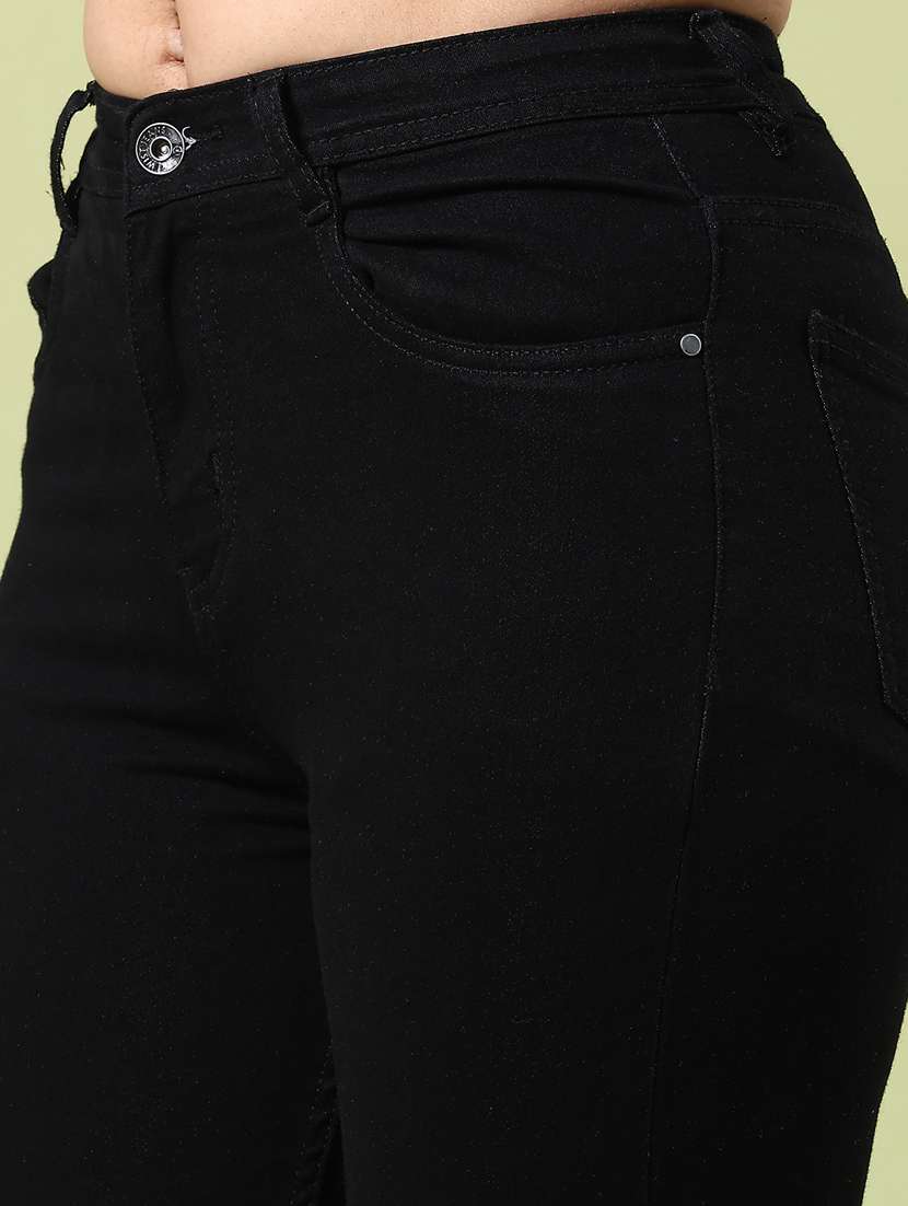 women solid mid rise slim fit jeans - 22311697 -  Standard Image - 1