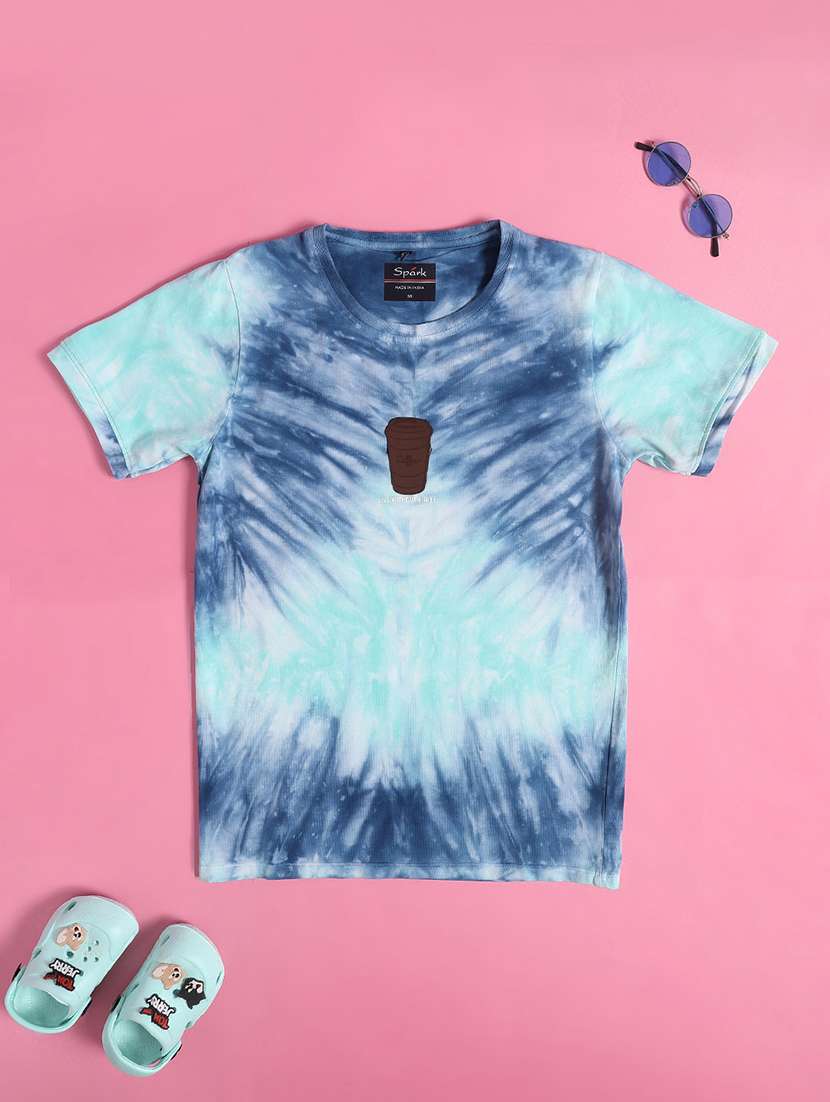 blue cotton front print tee - 22311733 -  Standard Image - 1