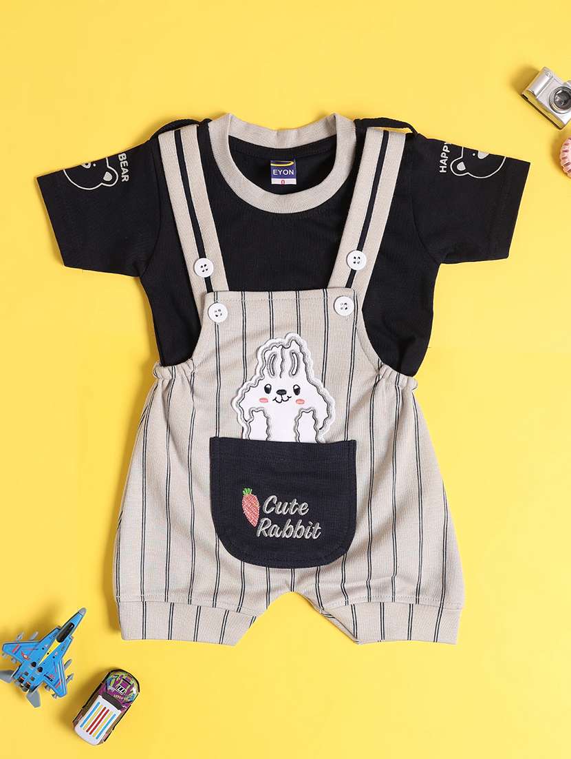 grey cotton dungarees coords set - 22311791 -  Standard Image - 1