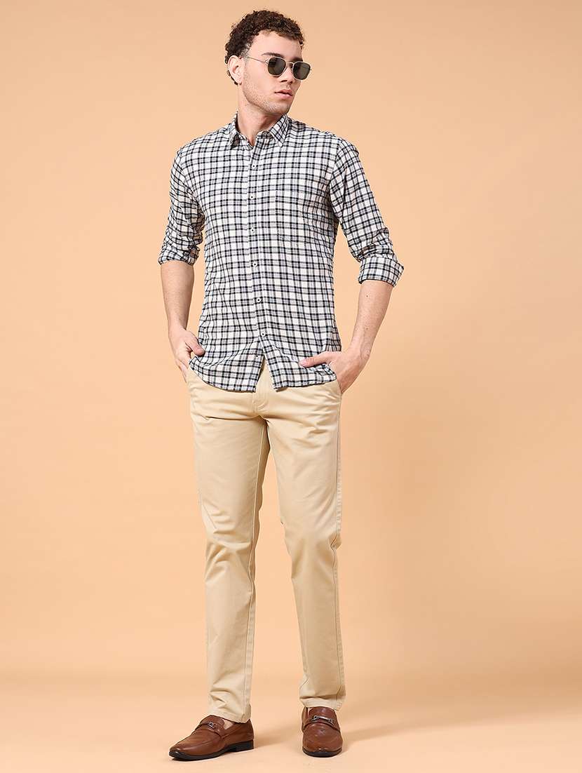 men checkered long sleeve slim fit casual shirt - 22311846 -  Standard Image - 4