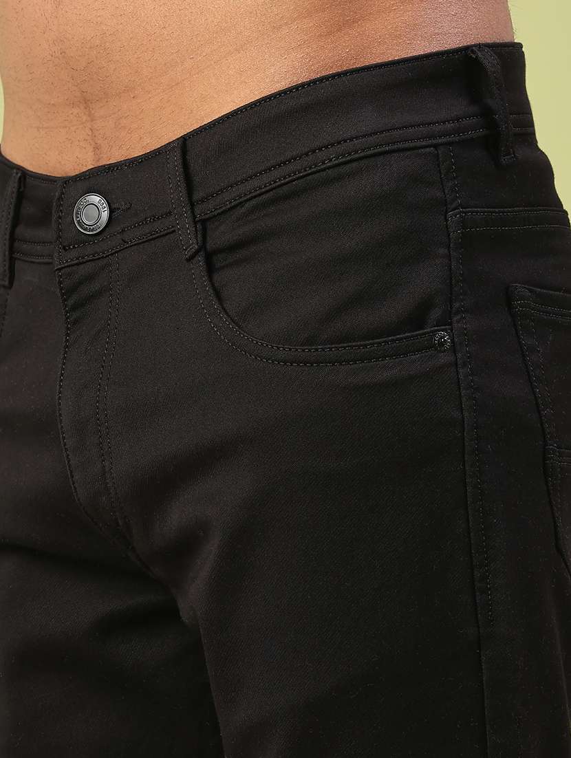 men plain mid rise full length jeans - 22311895 -  Standard Image - 1