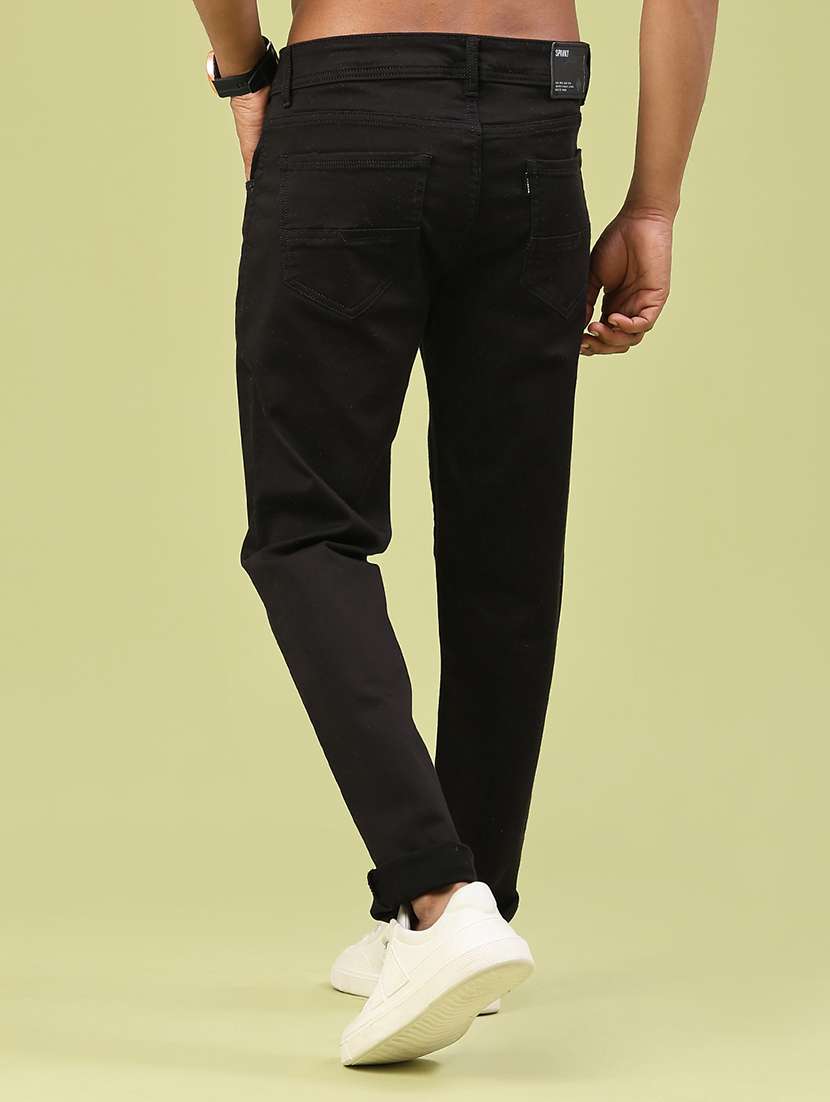 men plain mid rise full length jeans - 22311896 -  Standard Image - 4