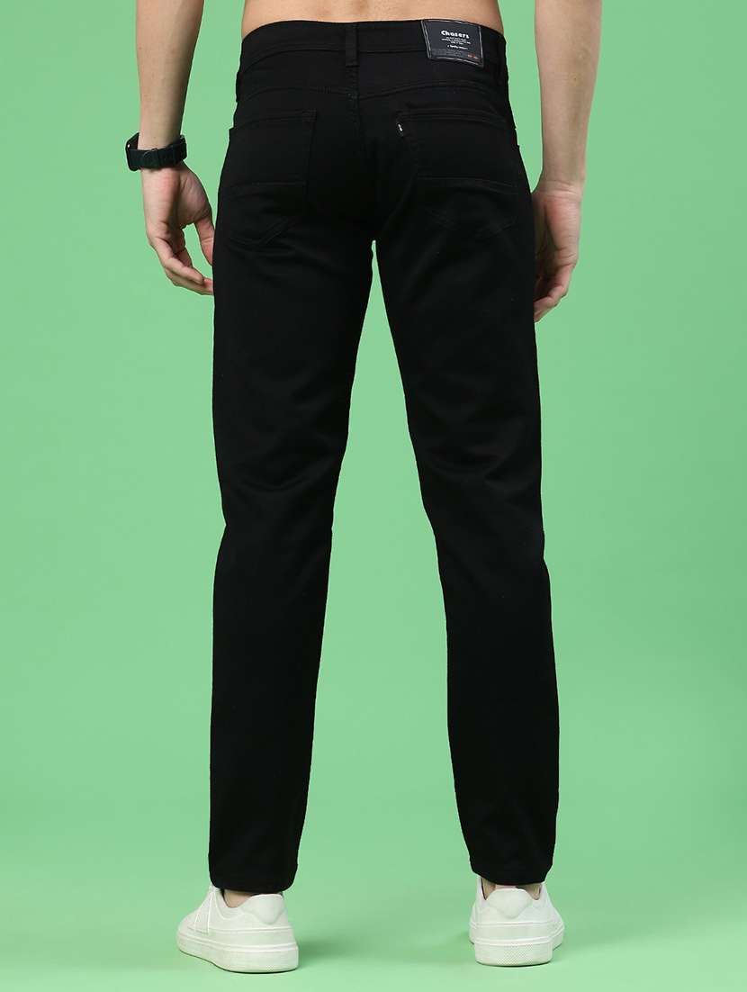 men plain mid rise full length jeans - 22311897 -  Standard Image - 4
