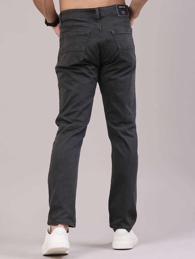 men plain mid rise full length jeans - 22311909 -  Standard Image - 4