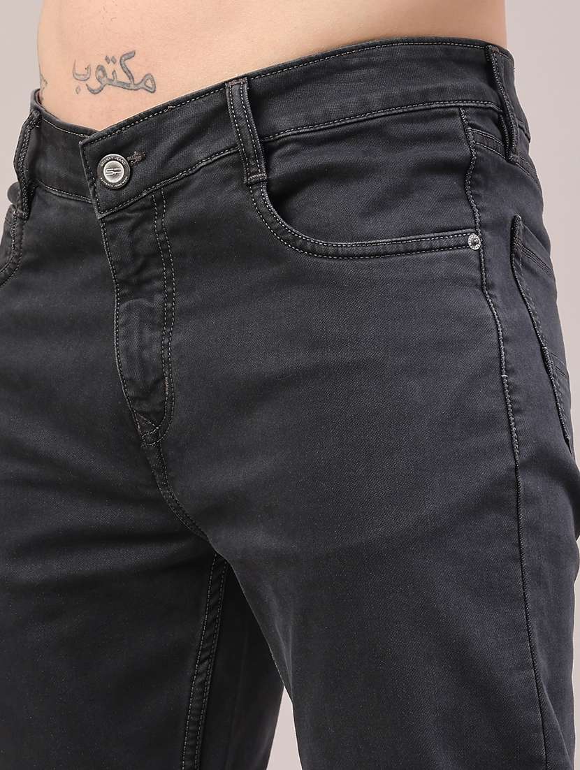 men plain mid rise full length jeans - 22311910 -  Standard Image - 1