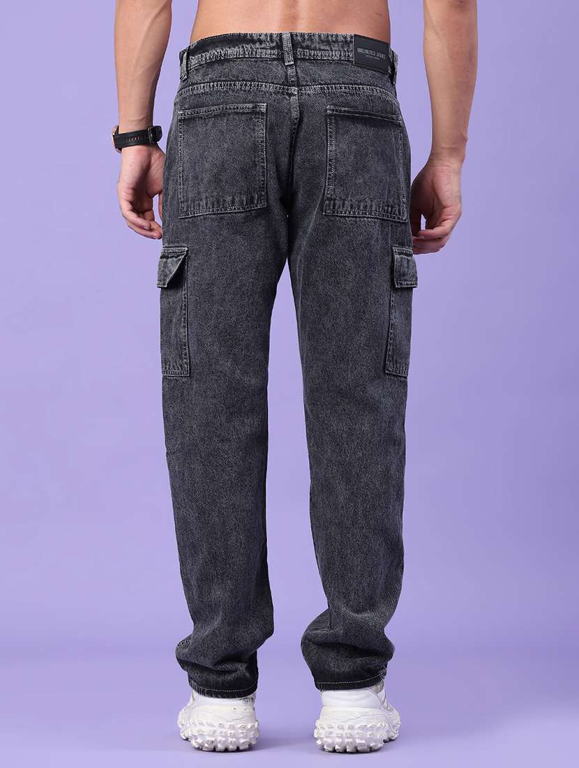 Men Washed Mid Rise Regular Fit Cargo Pant - 22311942 -  Standard Image - 4