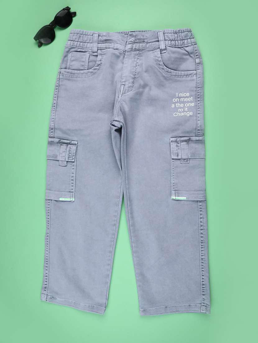 grey poly cotton plain jean