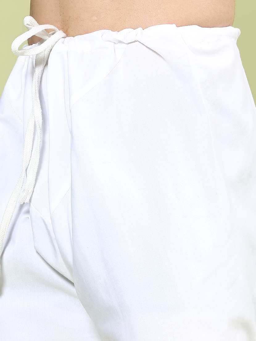 Grey Cotton Kurta Pyjama Ethnic Wear - 22312007 -  Standard Image - 4