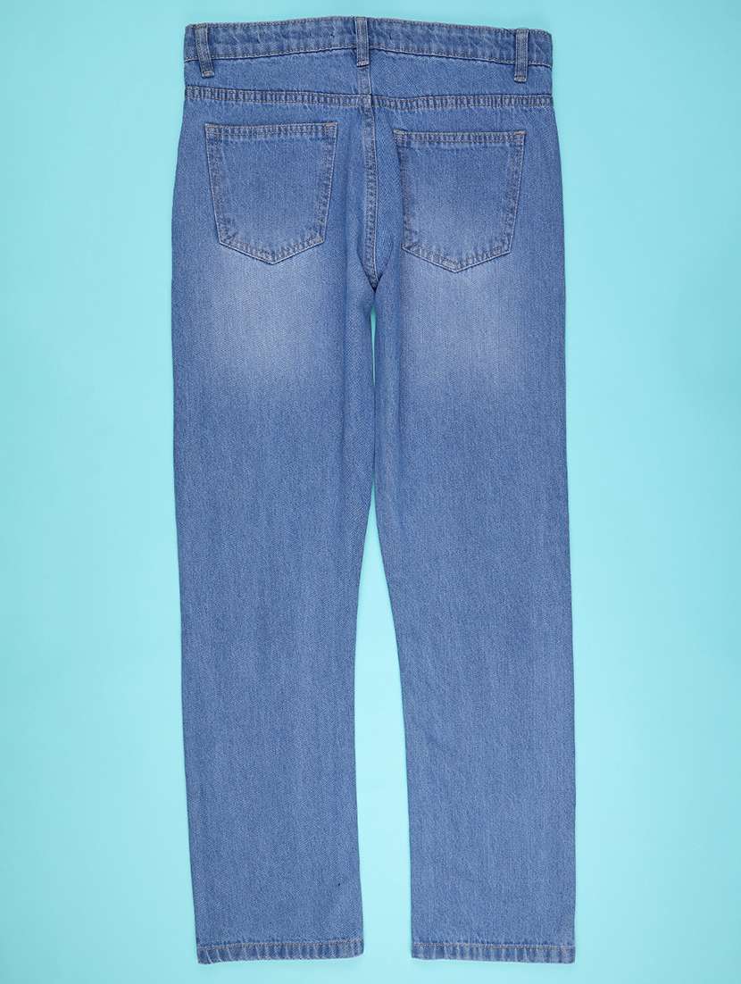 girls solid mid rise slim fit jean - 22312044 -  Standard Image - 1