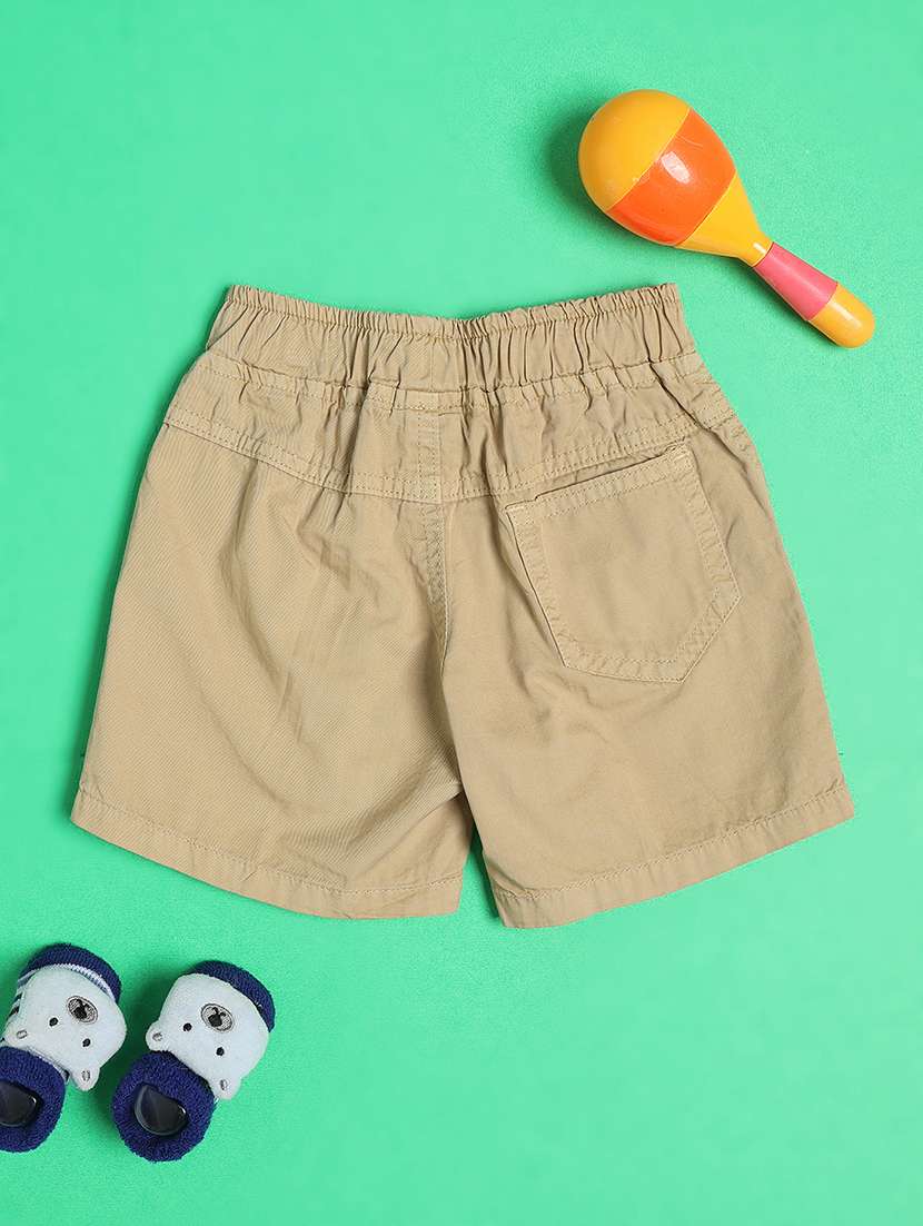 boys solid mid rise regular fit shorts - 22312072 -  Standard Image - 1